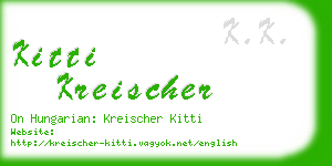 kitti kreischer business card